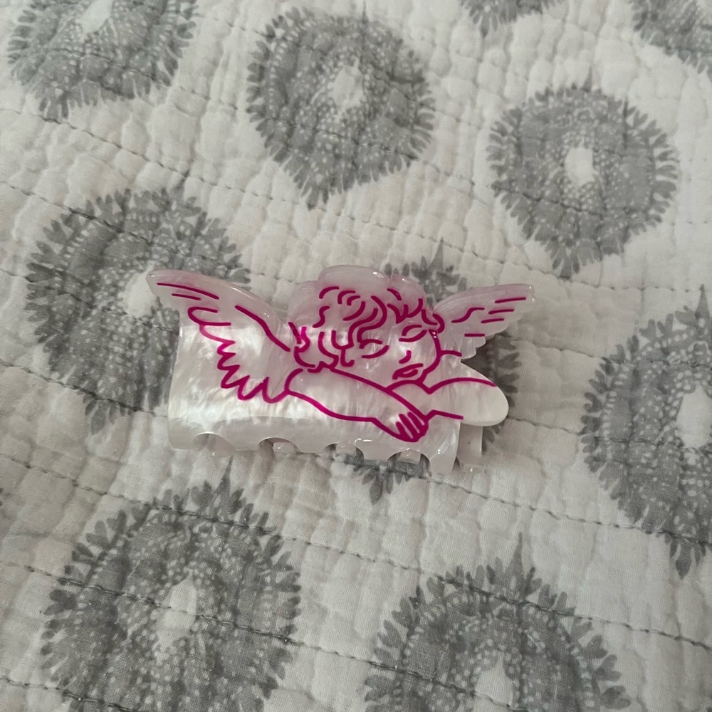 Pink Angel Hair Clip